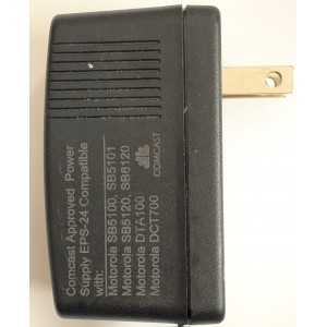 CARGADOR / ADAPTADOR DE FUENTE DE ALIMENTACION COMCAST / VCA-VCD / NUMERO DE PARTE 25-2306 / EPS-24 / ENTRADA VCA 100-120V~ 60HZ 0.5A / SALIDA VCD 12V 1000MA / MODELO CYUS15-120100BM